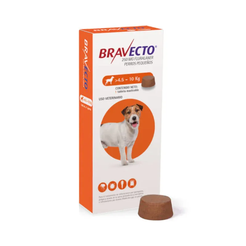 BRAVECTO 4.5-10 KG 250 MG 1 TABLETA NARA