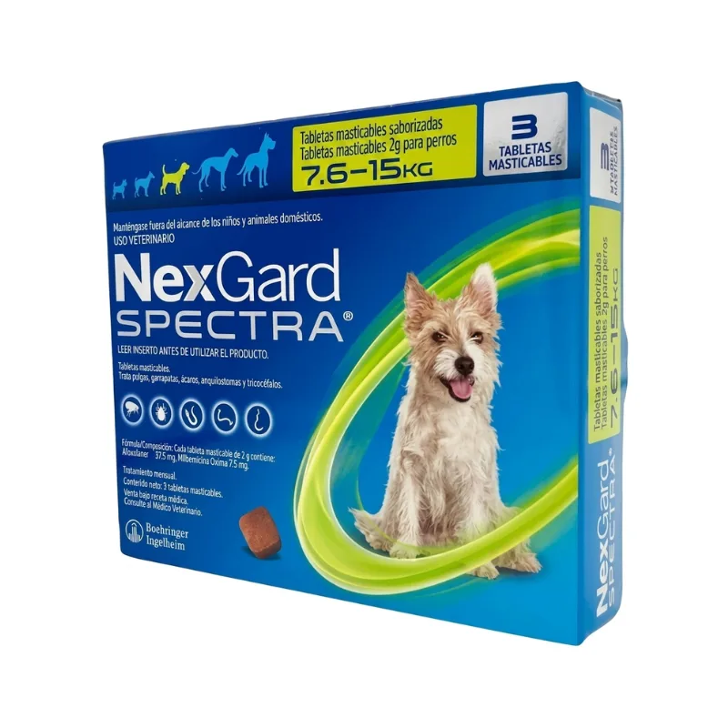 COMBO NEXGARD SPECTRA M 7.6 A 15 KG VERD