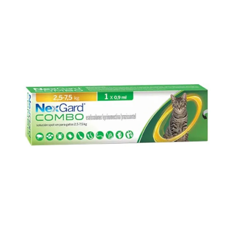 COMBO NEXGARD GATO L 2.5 A 7.5 KG